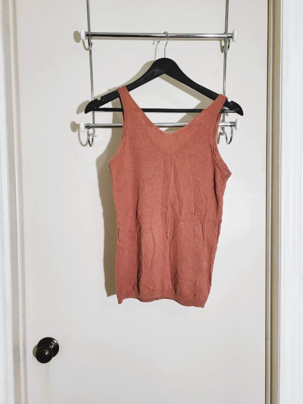 Ricki's Sleeveless Knit top. Dusty Rose or Muted Terracotta shade color - Picture 5 of 8